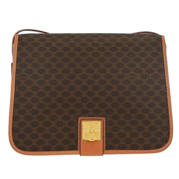 Celine Brown Macadam Shoulder Bag M14 187006 - Picture 1 of 10